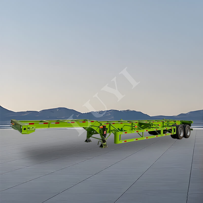 2-assige laadcontainer 20/40 ton skeletoplegger