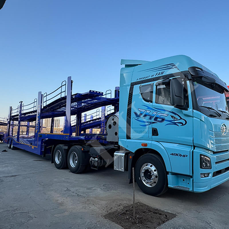 Precies tegemoetkomend aan de logistieke behoeften! Luyi oplegger voor 8 voertuigen afgeleverd in Mozambique