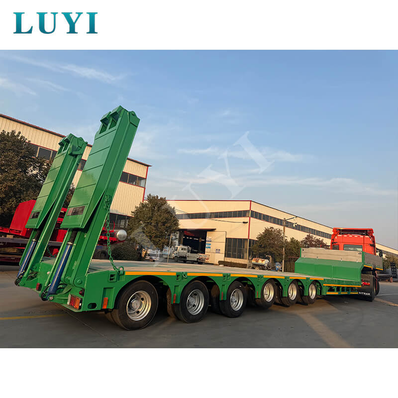 Gemaakt in Shandong, China! Luyi 6-assige dieplader oplegger verscheept naar Soedan