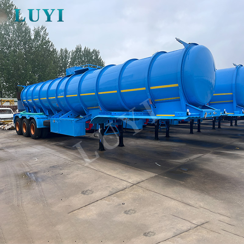 22 CBM Zwavelzuurtankeraanhangwagen voor geconcentreerd zuurtransport