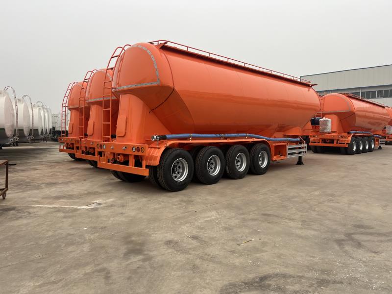 27CBM Cementpoedertankoplegger voor transport van bulkcement, vliegas en droog poeder