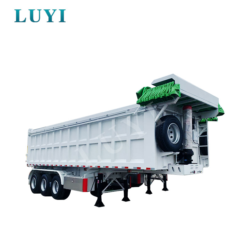 3-assige 100 ton achterkip-oplegger