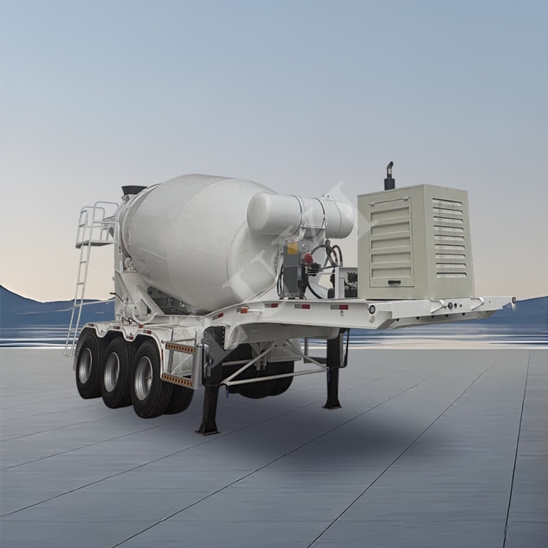 3-assige poedertankoplegger van 12 kubieke meter