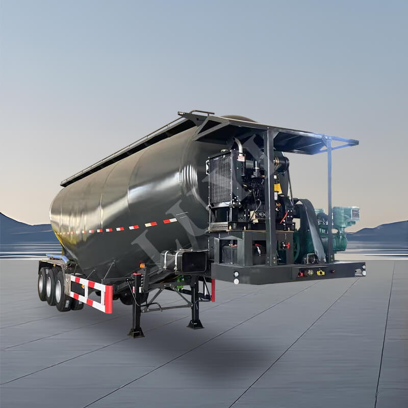 3-assige 35 kubieke meter koolstofstaal verdikte bulkcement tankoplegger