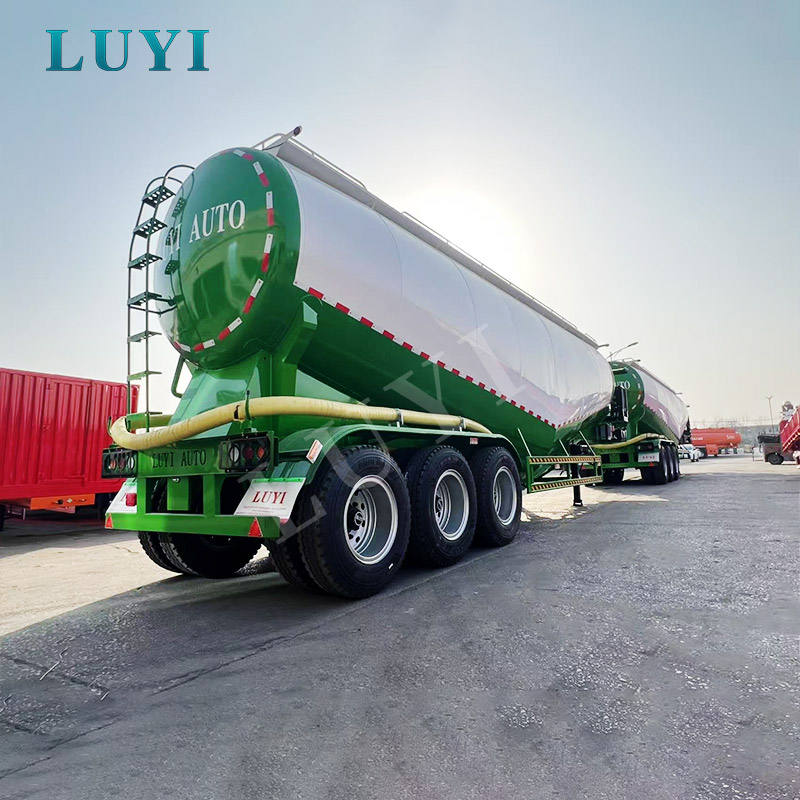 3-assige 60 m³ poedertankoplegger voor cement, vliegas en droge bulkpoeders