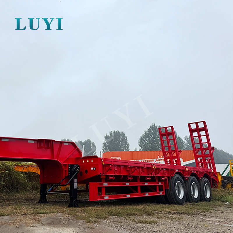 3-assige dieplader van 80 ton voor zwaar machinetransport