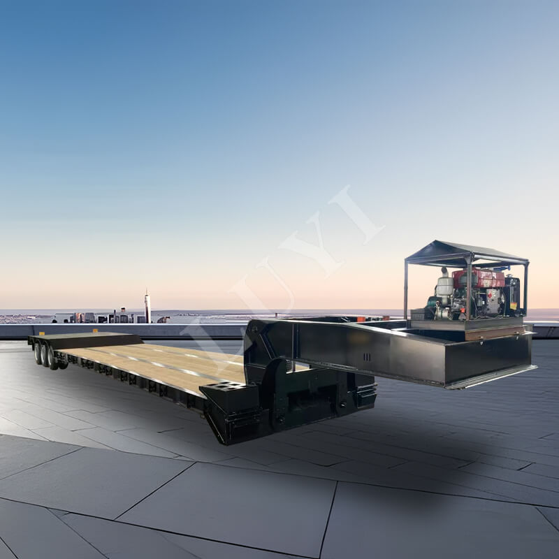 3-assige afneembare Lowboy-oplegger met zwanenhals