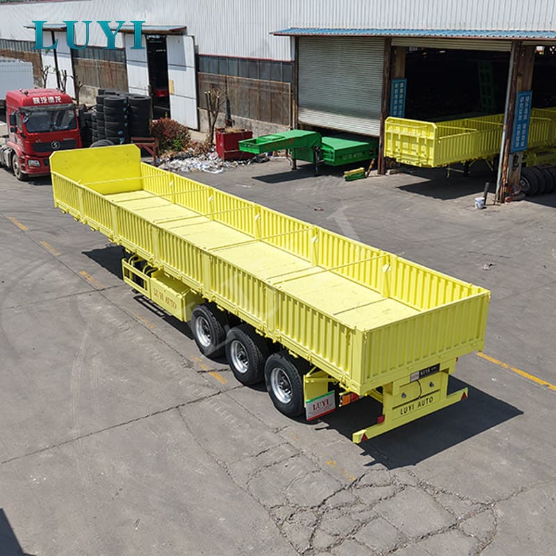 3-assige open zijwandoplegger voor containers van 60 ton, bulkgoederen en algemeen vrachtvervoer