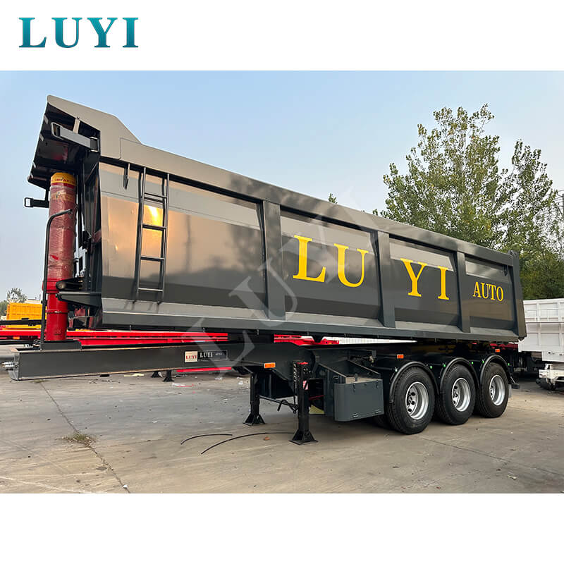 3-assige achterkip hydraulische oplegger te koop