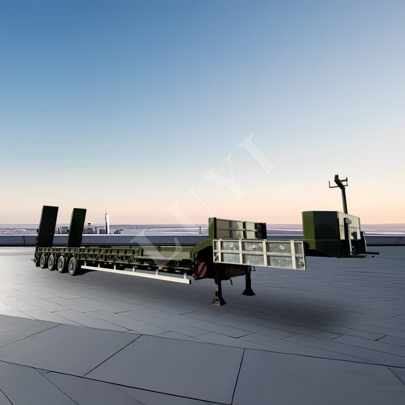 4-assige 60 ton zwanenhals dieplader oplegger