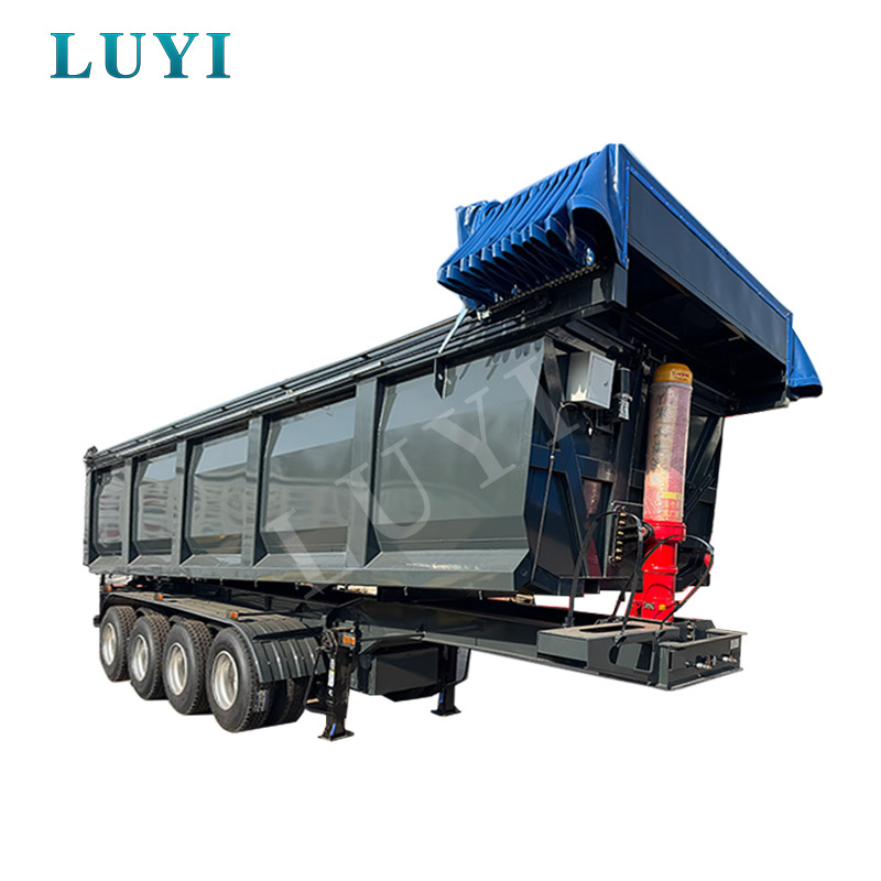 4-assige dumpoplegger van 70 ton U-vormige dumpoplegger