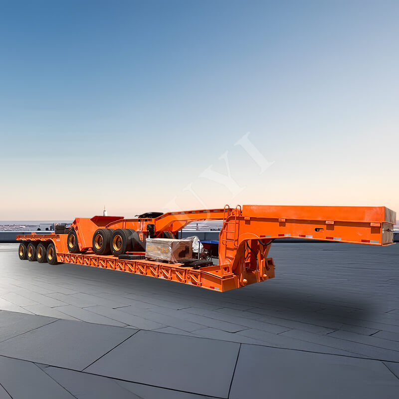 4-assige 80 ton afneembare zwanenhals dieplader 4-assige 80 ton afneembare zwanenhals dieplader