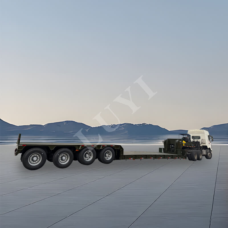 4-assige afneembare zwanenhals dieplader van 150 ton