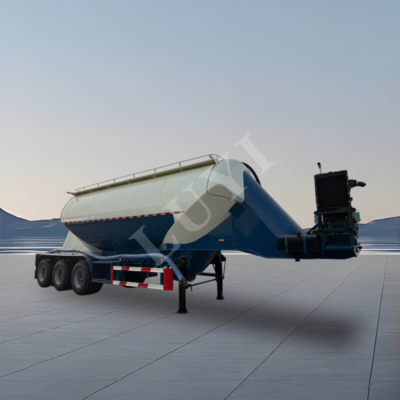 Oplegger voor bulkcementtransporttank van 48 kubieke meter V-type