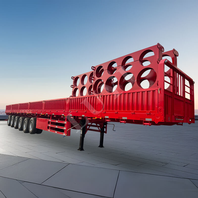 6-assige 15,5 meter 80-100 ton 40 voet zijwandoplegger,