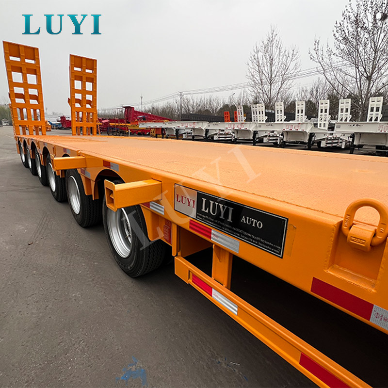 6-assige heavy-duty dieplader voor 80T zwaar machinetransport
