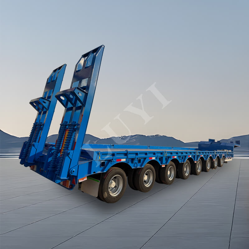 8-assige dieplader voor zware lasten van 150 ton