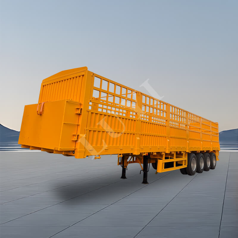 Afneembaar zijpaneel 4-assige zijwandoplegger, 60 ton en 80 ton hoge oplegger