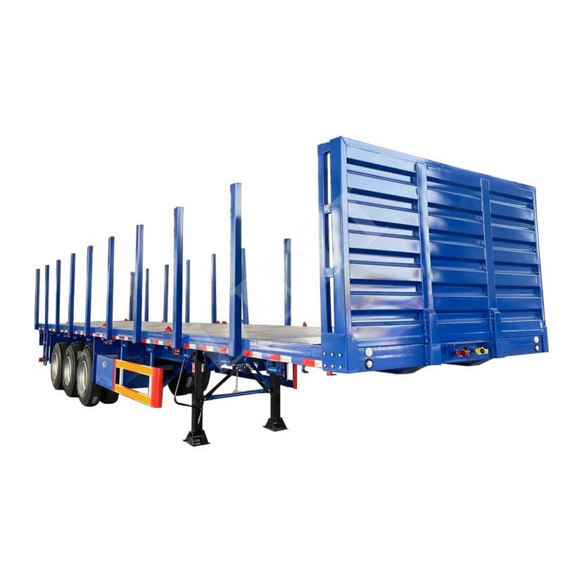 hoge kwaliteit 40ft 50 ton 3-assige stalen flatbed oplegger te koop
