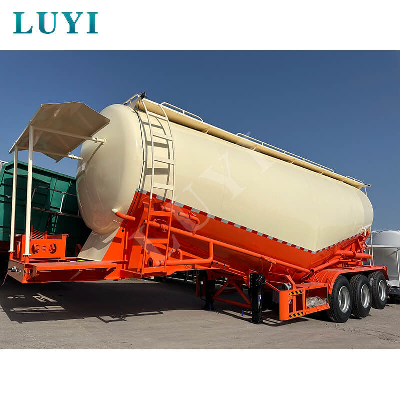 LUYI 3-assige 40 kubieke meter V-type vliegas bulkcement tankoplegger