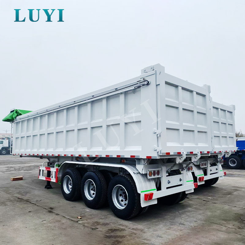 LUYI 3-assige 80-100 ton achterkip-oplegger