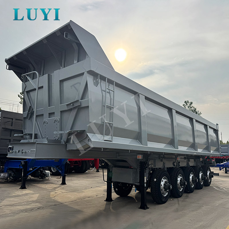 LUYI Grijze vijfassige achterkipoplegger