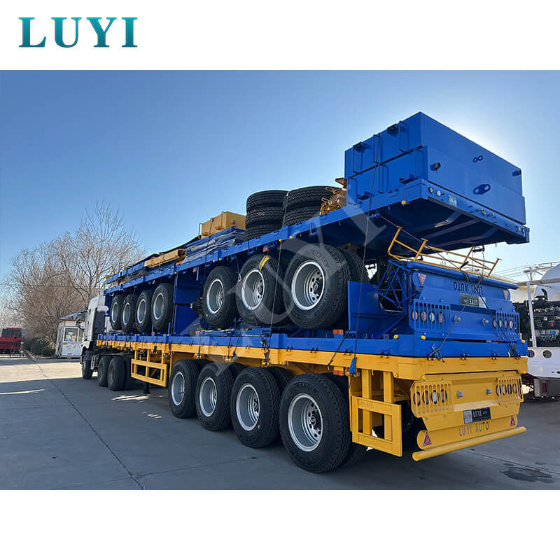 Drie-assige 40 voet platte containeroplegger Drie-assige 40 voet platte containeroplegger