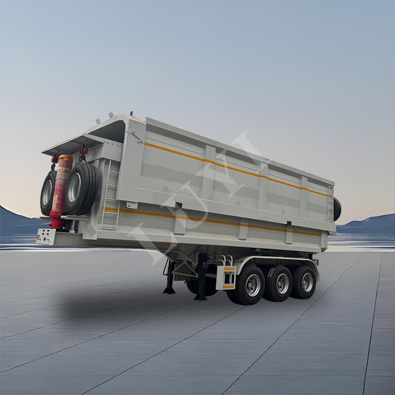 Drie-assige 60-80 ton achterkipoplegger