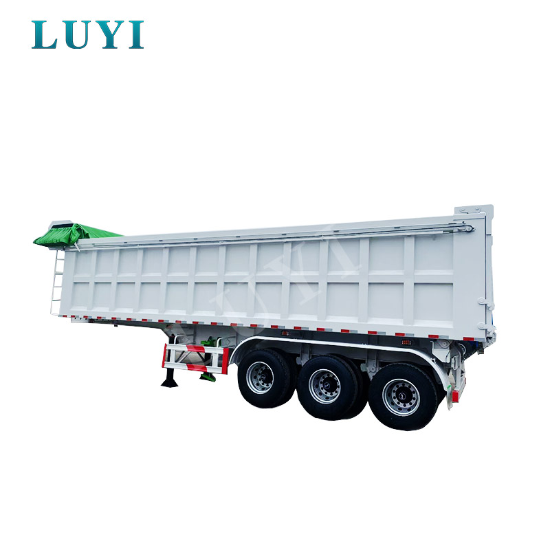 Witte 3-assige achterkip-oplegger